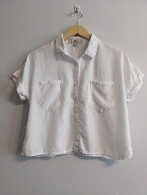 Thread & Supply Short Sleeve Button Down Shirt | White | Small
